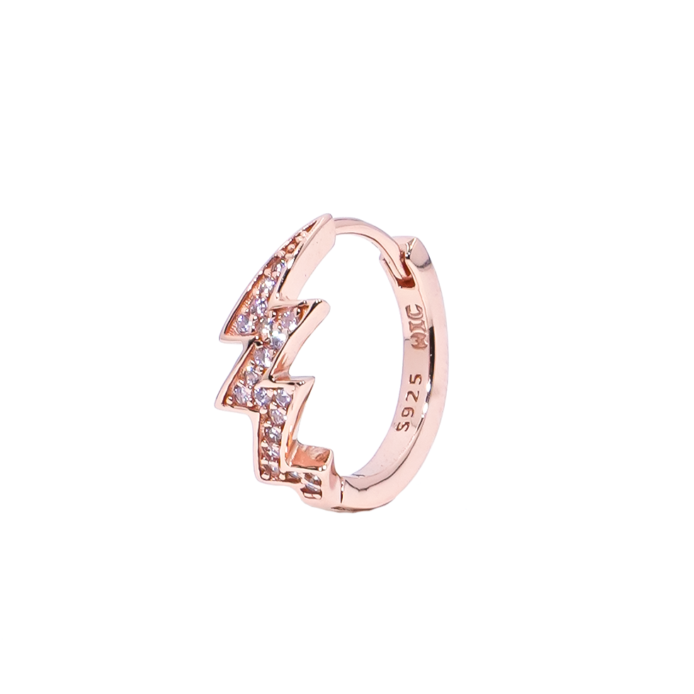 Lighting Bolt Earrings Silver 925